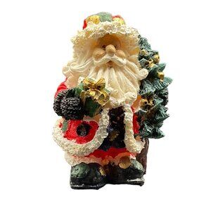 Vintage Hand-Painted Santa Claus Figurine Christmas Decoration 5”